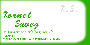 kornel suveg business card